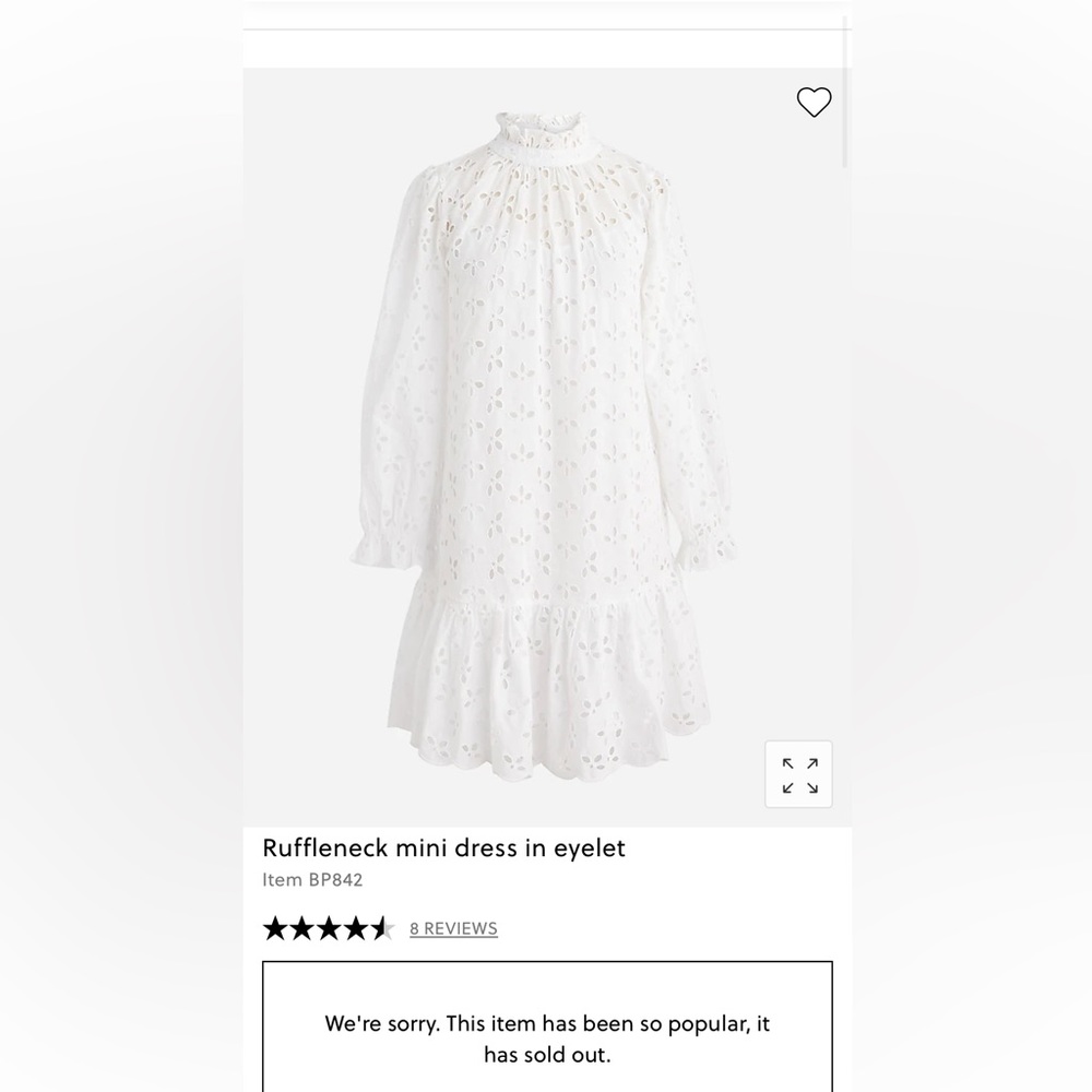 White eyelet J Crew dress